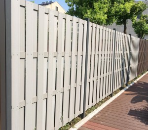 المبارزة التقليدية wpc Alu Slat B جوفاء 115X10mm لوحة سياج خاصة للحديقة بالجملة