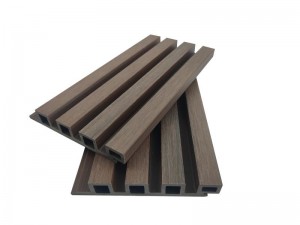 Venta caliente revestimiento de pared Wpc hueco 4 agujeros cuadrados 170x26mm multicolor fibra de madera de alta calidad HDPE impermeable para decoración exterior