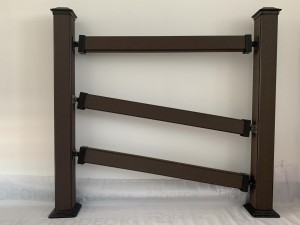 Wpc Pergola et garde-corps balcon creux colonne carrée bois plastique Composite poteau étanche WPC main courante poteau de jardin
