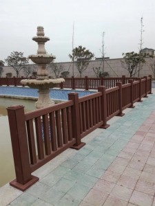 Wpc Pergola et garde-corps balcon creux colonne carrée bois plastique Composite poteau étanche WPC main courante poteau de jardin