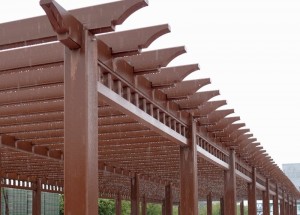 Wpc Pergola et garde-corps balcon creux colonne carrée bois plastique Composite poteau étanche WPC main courante poteau de jardin