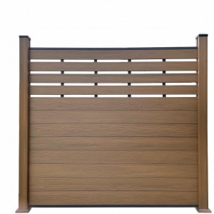 Hot Koop Co-extrusie DIY hekwerk scherm hol 5 vierkante gaten 151x20mm natuurlijke uitstraling weerbestendig voor buitendecoratie